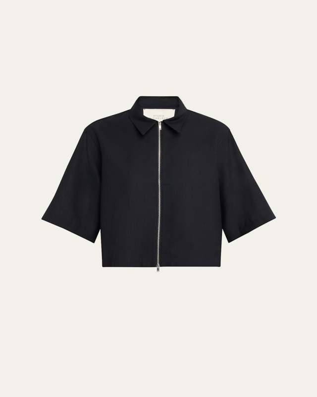 Zip Through Wool Shirt